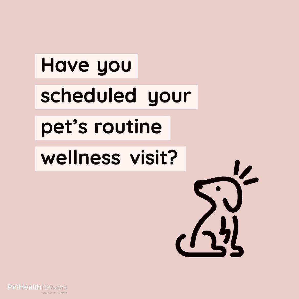 Social media post for scheduling wellness exams.