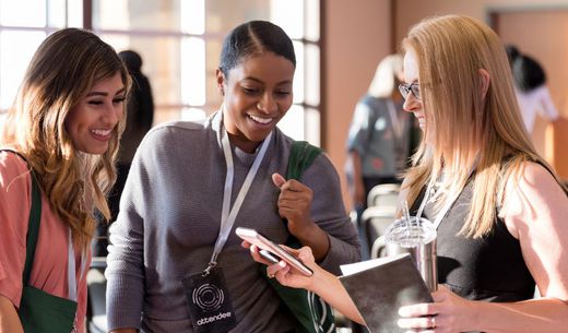 Group of women at a conference.