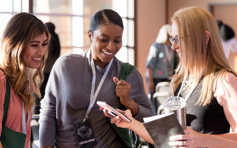 Group of women at a conference.