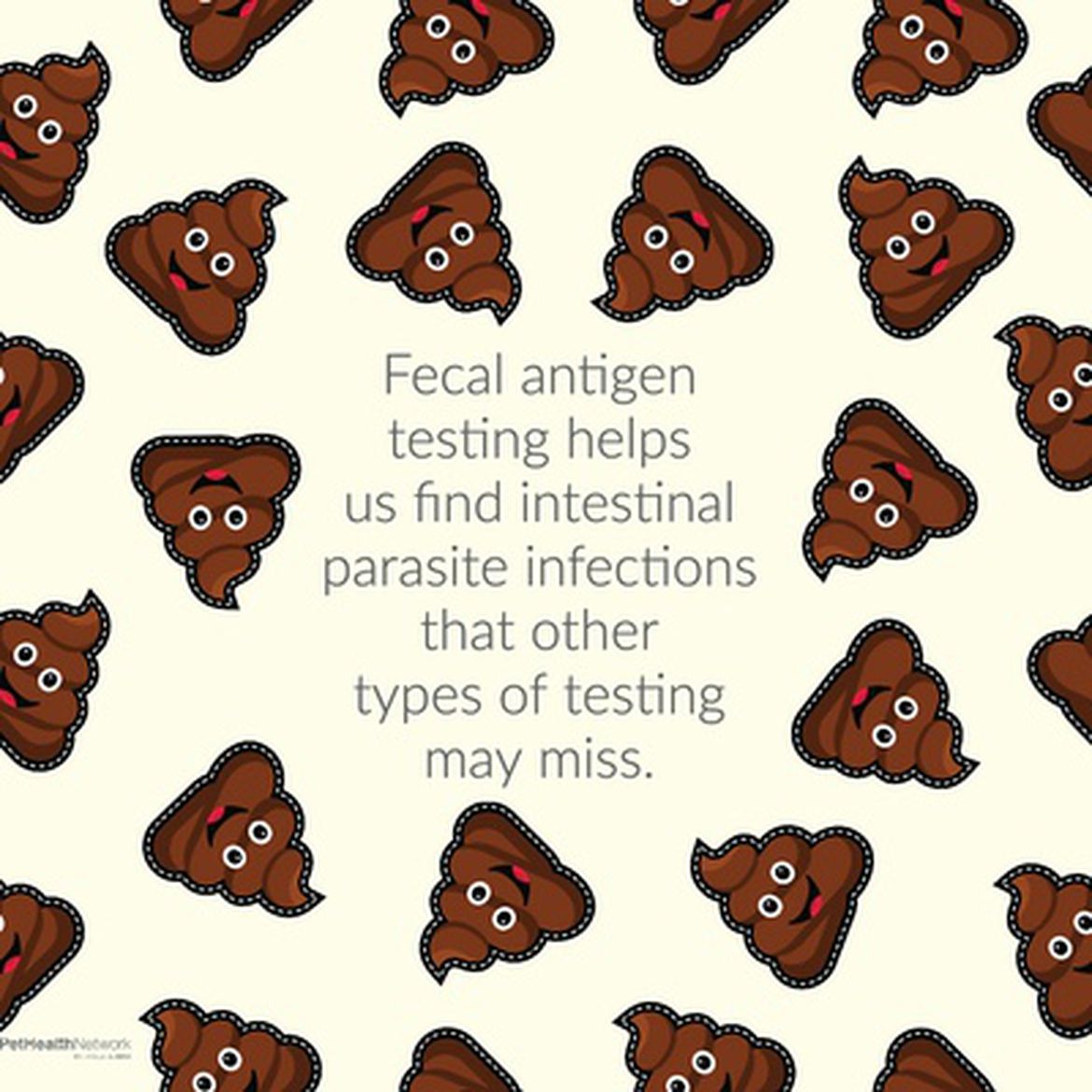 Social media post on how fecal antigen testing helps.